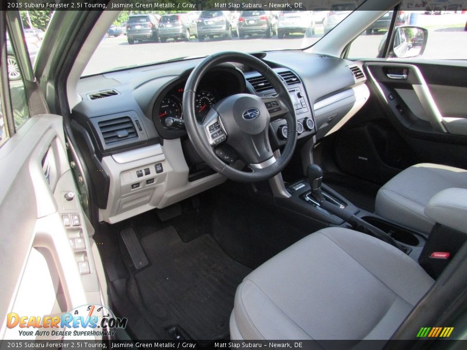 2015 Subaru Forester 2.5i Touring Jasmine Green Metallic / Gray Photo #12