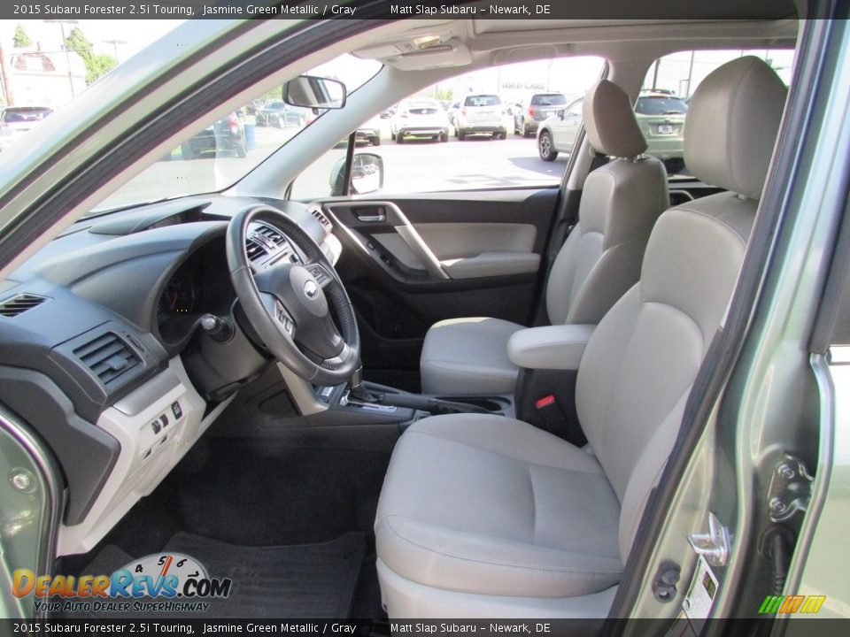 2015 Subaru Forester 2.5i Touring Jasmine Green Metallic / Gray Photo #13