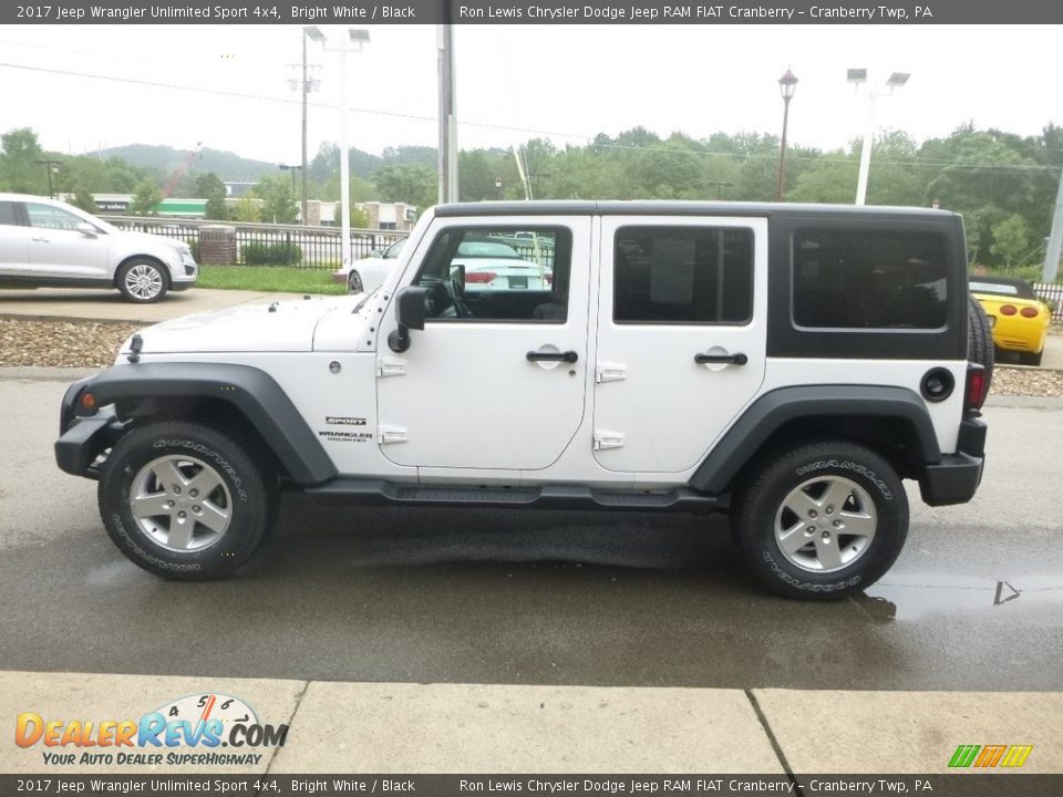 2017 Jeep Wrangler Unlimited Sport 4x4 Bright White / Black Photo #6