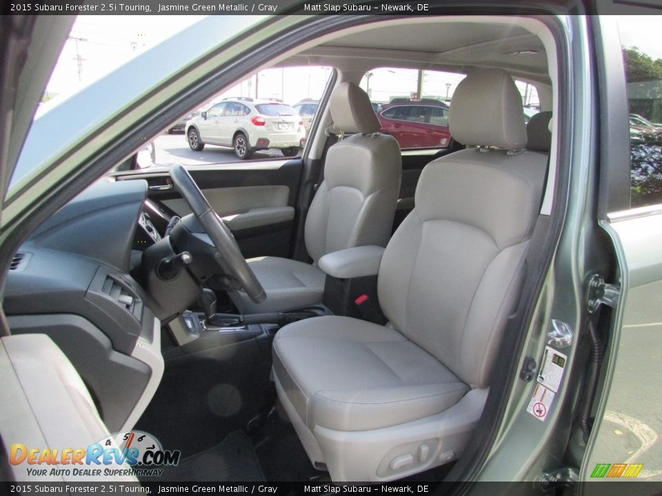 2015 Subaru Forester 2.5i Touring Jasmine Green Metallic / Gray Photo #16