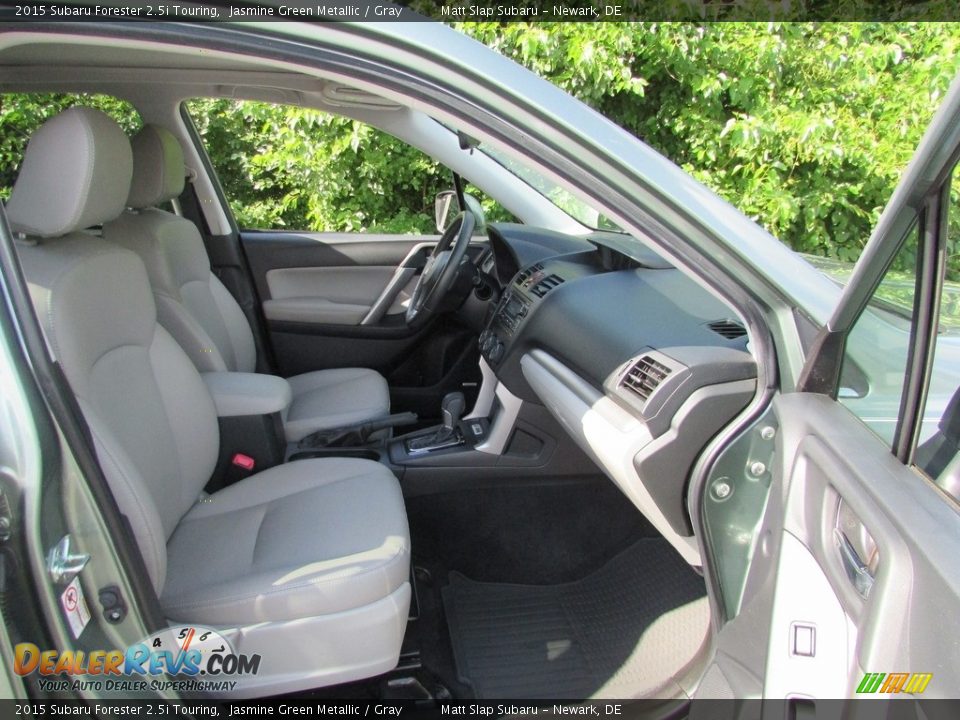 2015 Subaru Forester 2.5i Touring Jasmine Green Metallic / Gray Photo #18