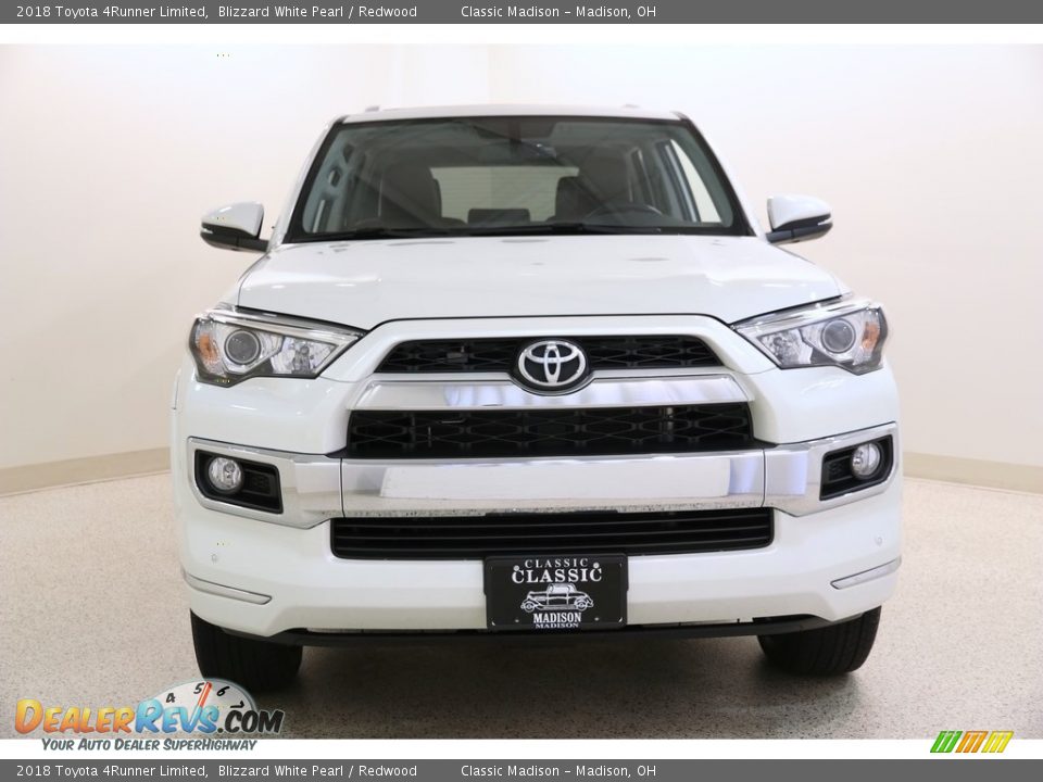 2018 Toyota 4Runner Limited Blizzard White Pearl / Redwood Photo #2