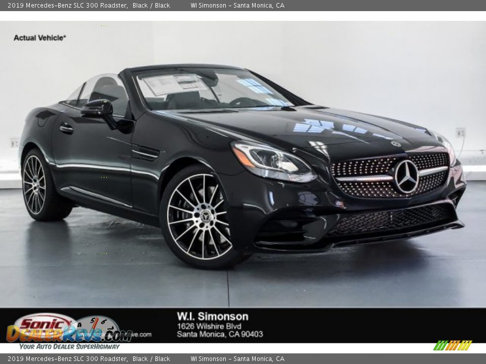 2019 Mercedes-Benz SLC 300 Roadster Black / Black Photo #1