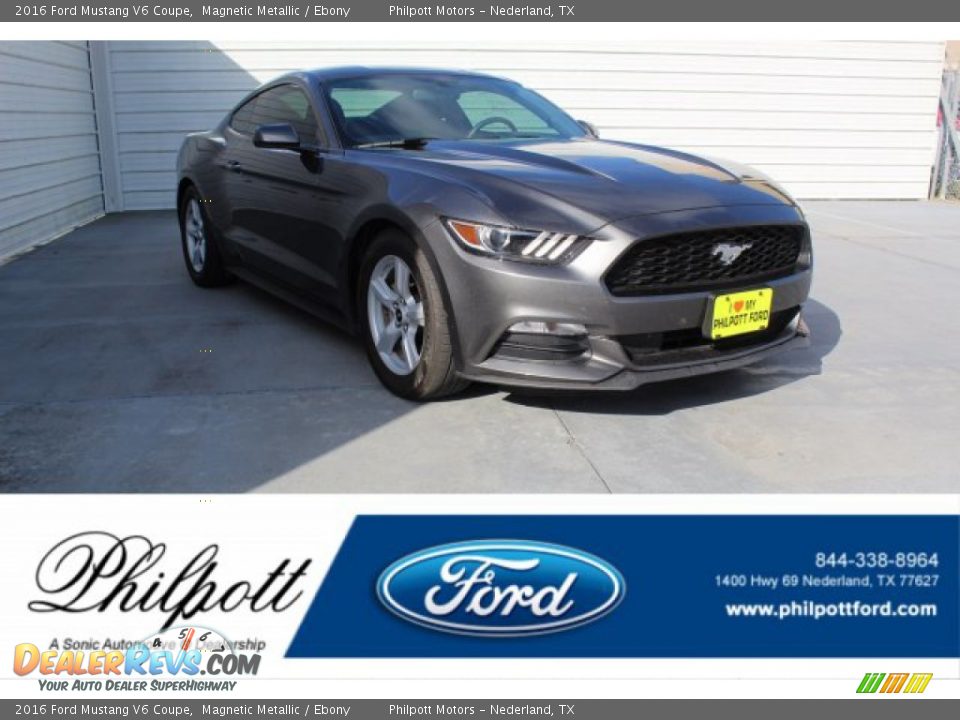 2016 Ford Mustang V6 Coupe Magnetic Metallic / Ebony Photo #1