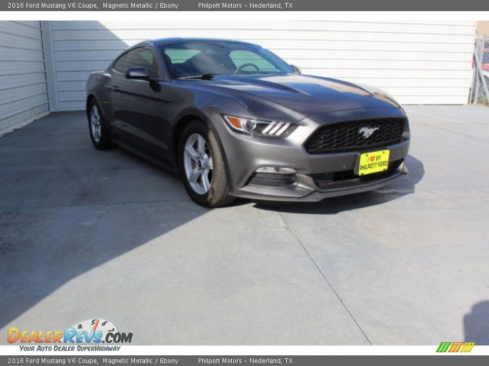 2016 Ford Mustang V6 Coupe Magnetic Metallic / Ebony Photo #2