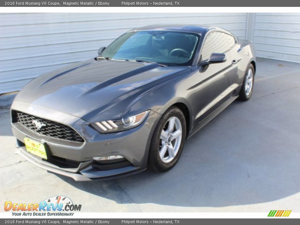 2016 Ford Mustang V6 Coupe Magnetic Metallic / Ebony Photo #4