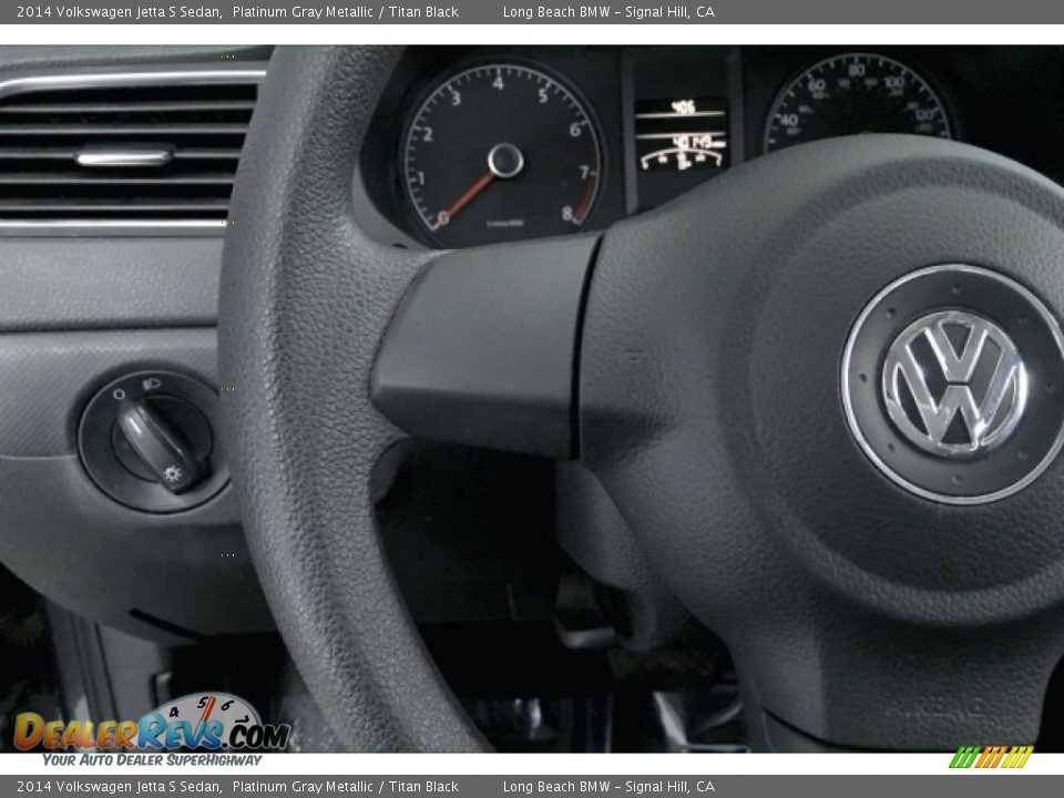 2014 Volkswagen Jetta S Sedan Platinum Gray Metallic / Titan Black Photo #13