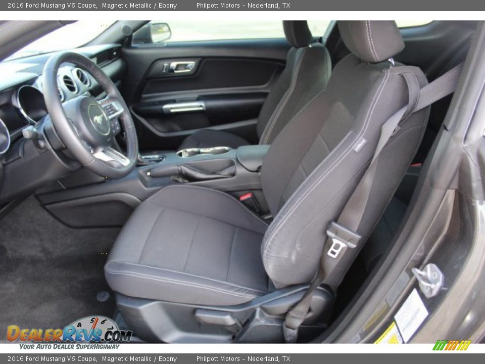 2016 Ford Mustang V6 Coupe Magnetic Metallic / Ebony Photo #12