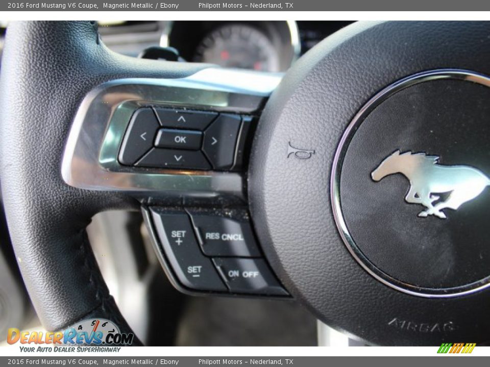 2016 Ford Mustang V6 Coupe Magnetic Metallic / Ebony Photo #13