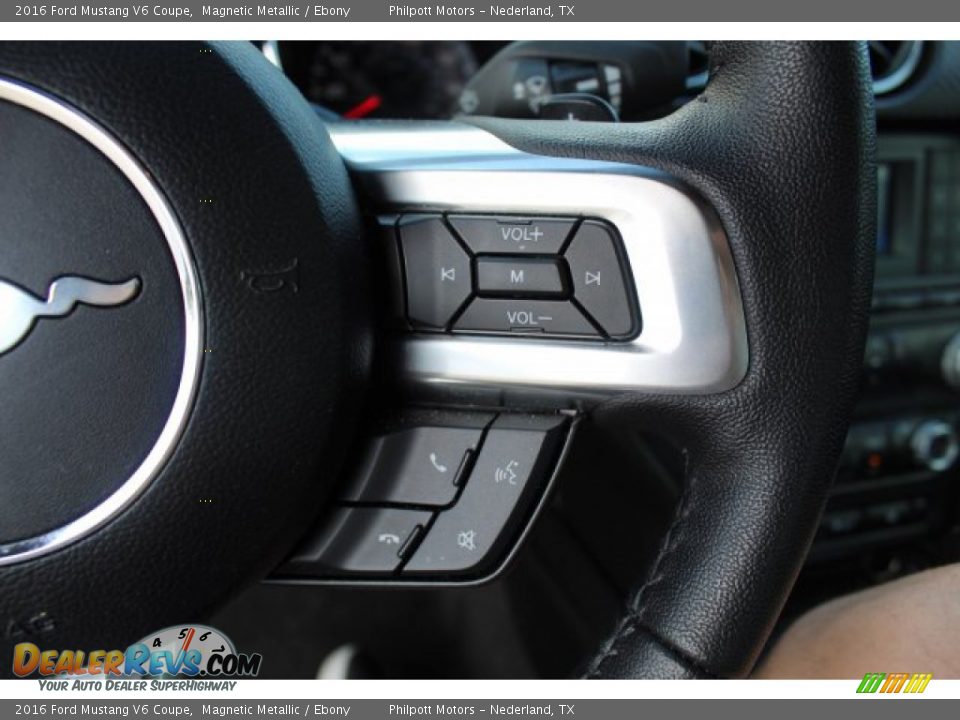 2016 Ford Mustang V6 Coupe Magnetic Metallic / Ebony Photo #14