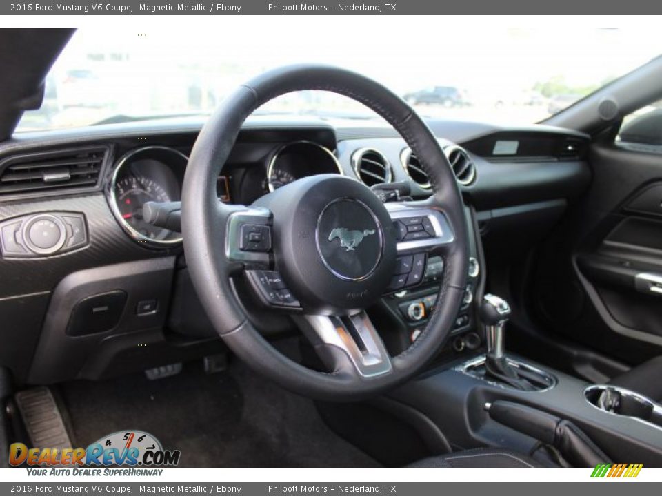 2016 Ford Mustang V6 Coupe Magnetic Metallic / Ebony Photo #25