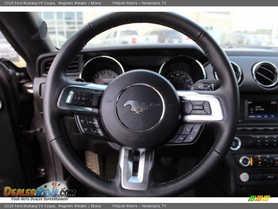 2016 Ford Mustang V6 Coupe Magnetic Metallic / Ebony Photo #26