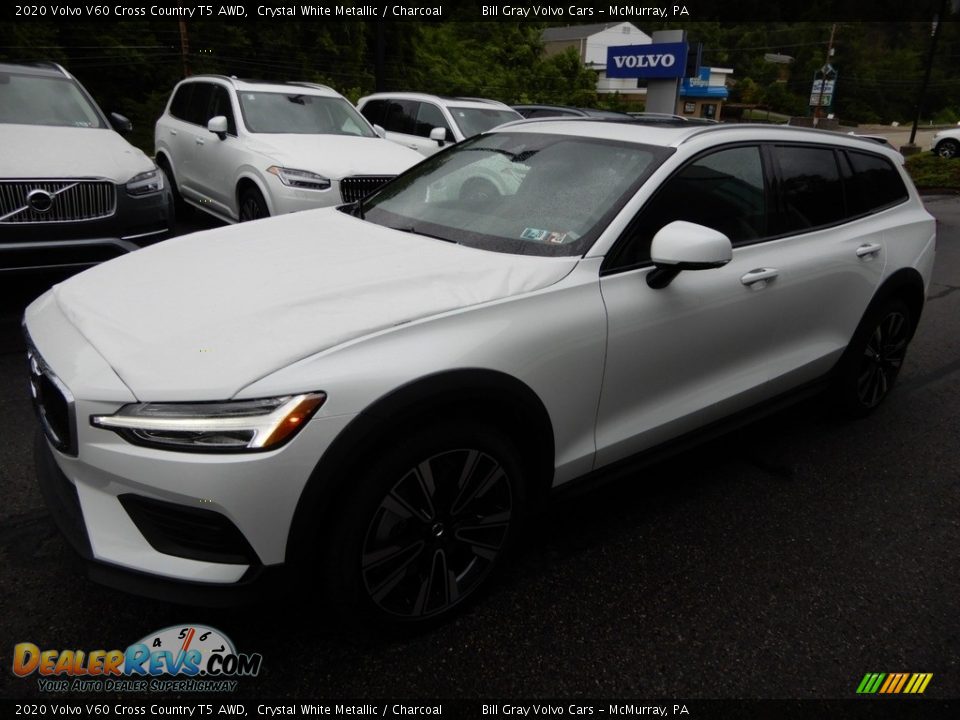 2020 Volvo V60 Cross Country T5 AWD Crystal White Metallic / Charcoal Photo #5