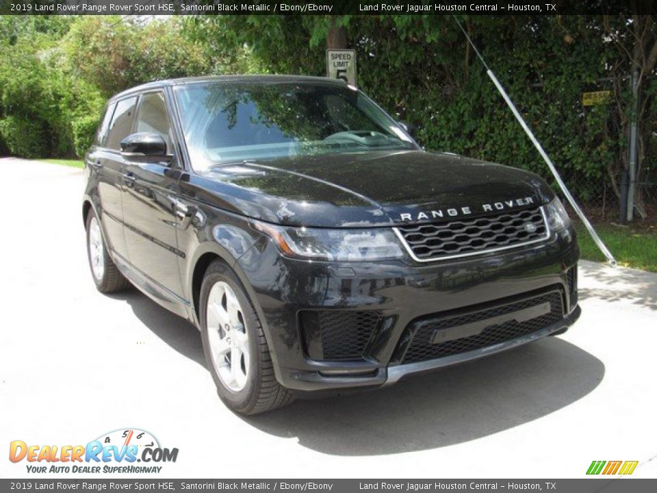 2019 Land Rover Range Rover Sport HSE Santorini Black Metallic / Ebony/Ebony Photo #2