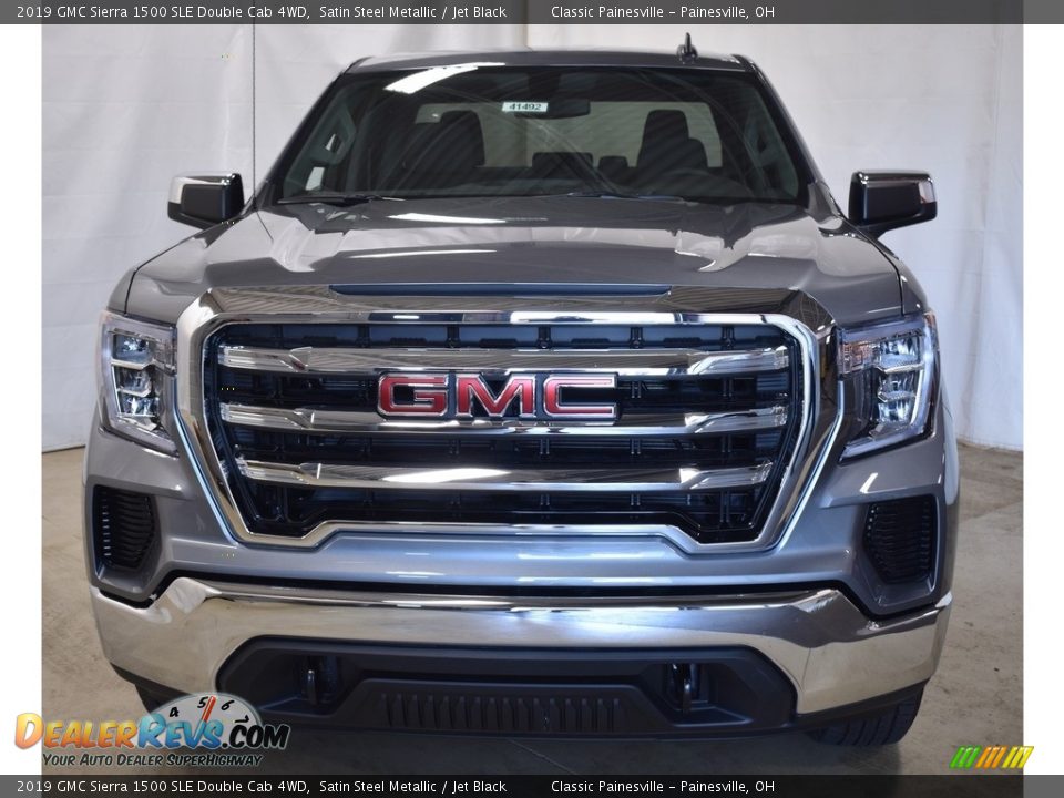 2019 GMC Sierra 1500 SLE Double Cab 4WD Satin Steel Metallic / Jet Black Photo #4