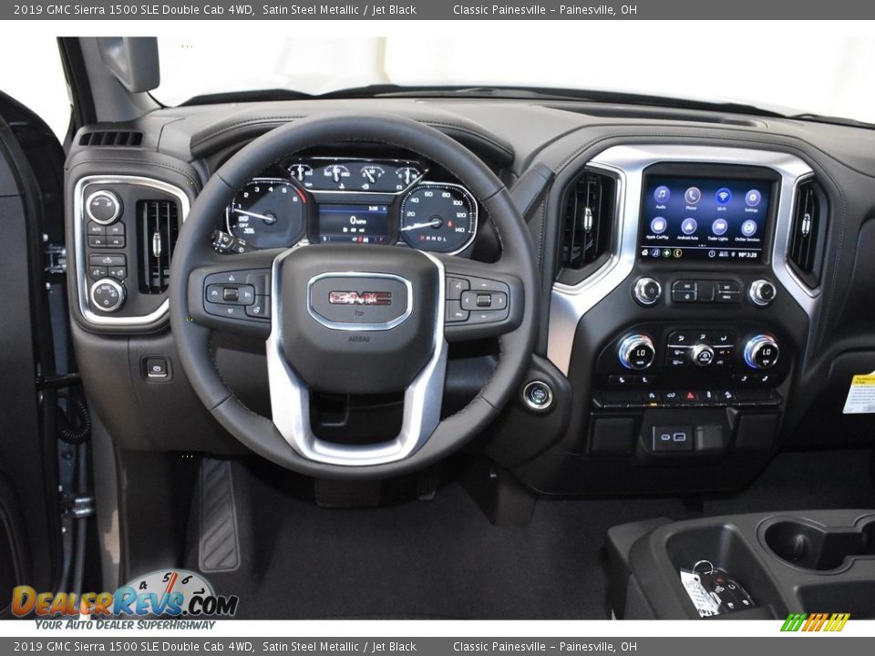 2019 GMC Sierra 1500 SLE Double Cab 4WD Satin Steel Metallic / Jet Black Photo #8