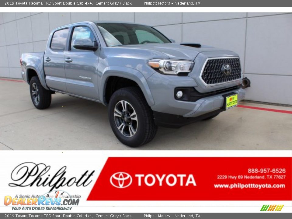 2019 Toyota Tacoma TRD Sport Double Cab 4x4 Cement Gray / Black Photo #1