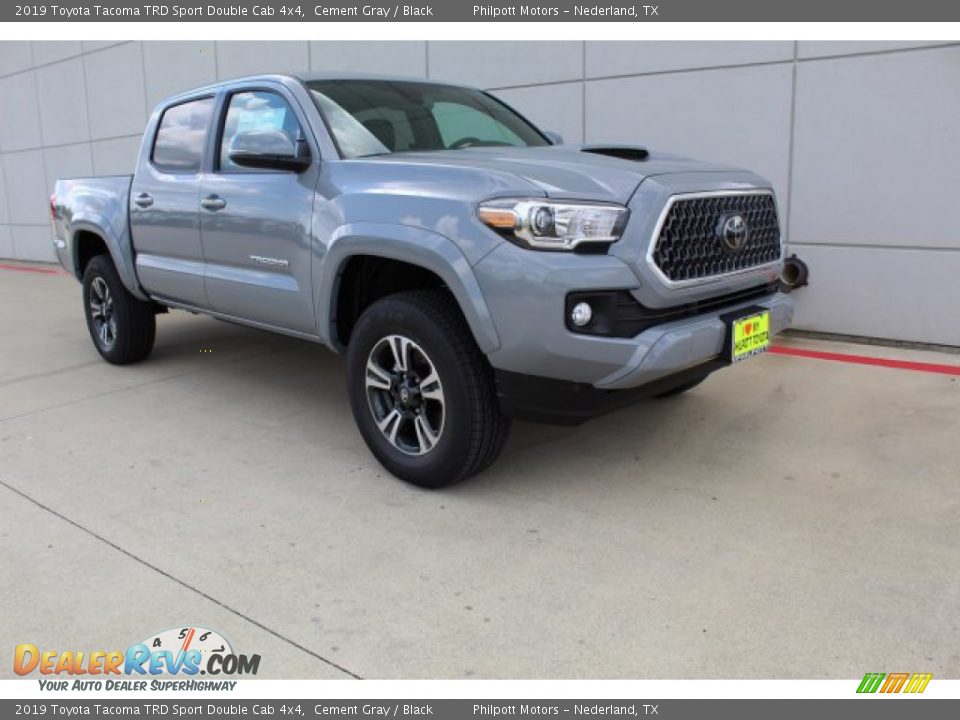 2019 Toyota Tacoma TRD Sport Double Cab 4x4 Cement Gray / Black Photo #2