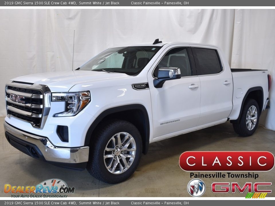 2019 GMC Sierra 1500 SLE Crew Cab 4WD Summit White / Jet Black Photo #1