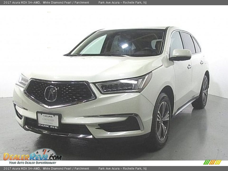 2017 Acura MDX SH-AWD White Diamond Pearl / Parchment Photo #1