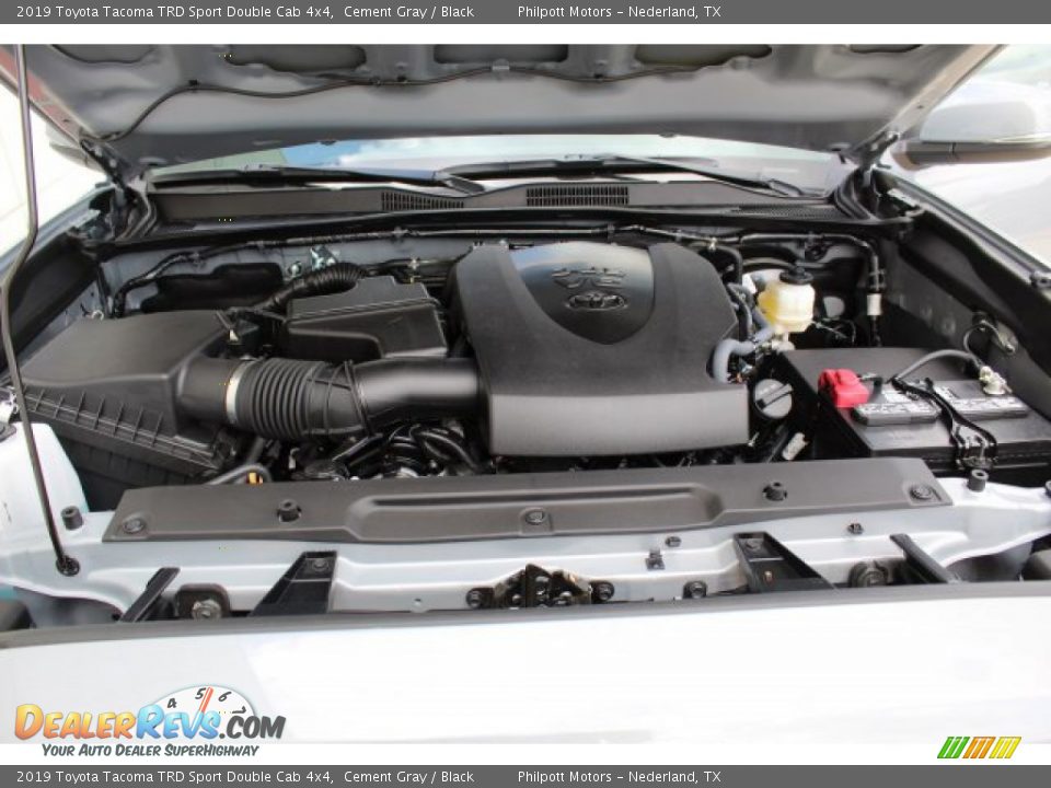 2019 Toyota Tacoma TRD Sport Double Cab 4x4 Cement Gray / Black Photo #25