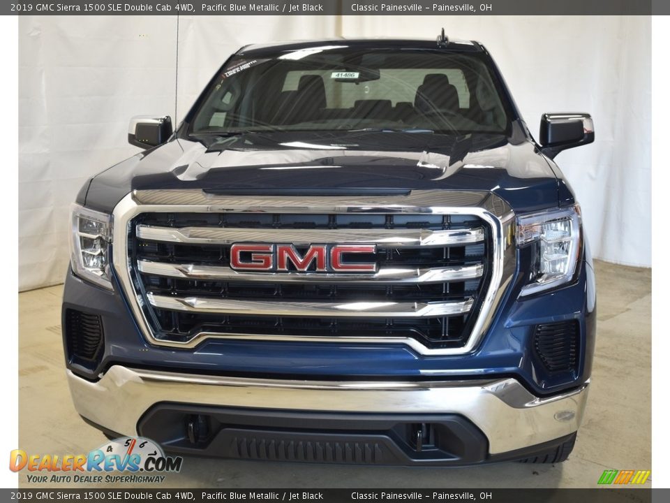 2019 GMC Sierra 1500 SLE Double Cab 4WD Pacific Blue Metallic / Jet Black Photo #4