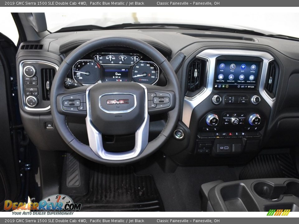2019 GMC Sierra 1500 SLE Double Cab 4WD Pacific Blue Metallic / Jet Black Photo #8