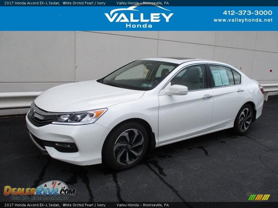 2017 Honda Accord EX-L Sedan White Orchid Pearl / Ivory Photo #1