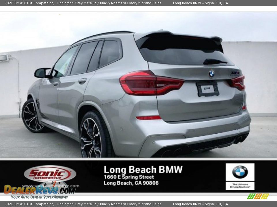 2020 BMW X3 M Competition Donington Grey Metallic / Black/Alcantara Black/Midrand Beige Photo #2