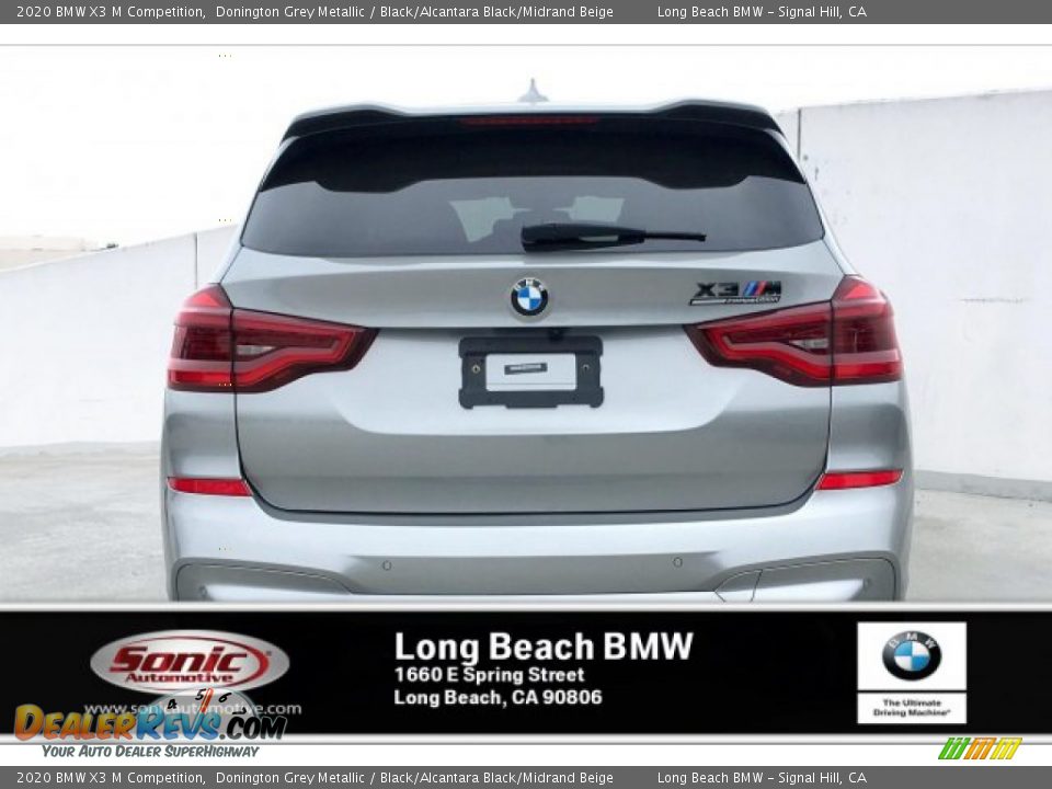 2020 BMW X3 M Competition Donington Grey Metallic / Black/Alcantara Black/Midrand Beige Photo #3