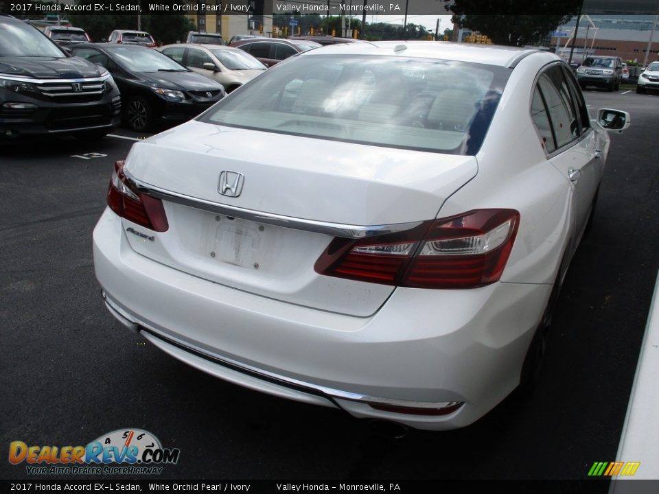 2017 Honda Accord EX-L Sedan White Orchid Pearl / Ivory Photo #5