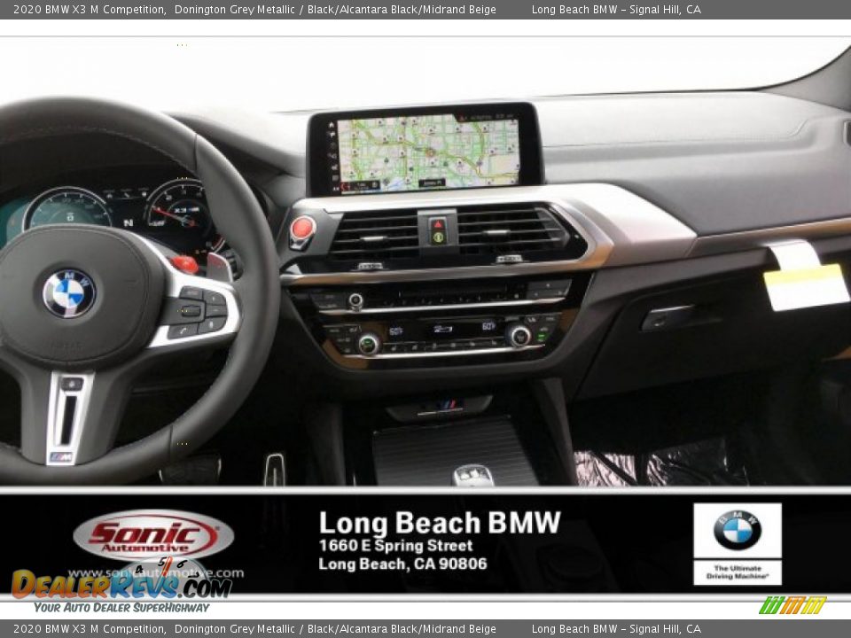 2020 BMW X3 M Competition Donington Grey Metallic / Black/Alcantara Black/Midrand Beige Photo #5