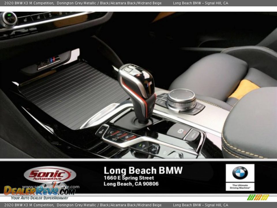 2020 BMW X3 M Competition Donington Grey Metallic / Black/Alcantara Black/Midrand Beige Photo #6