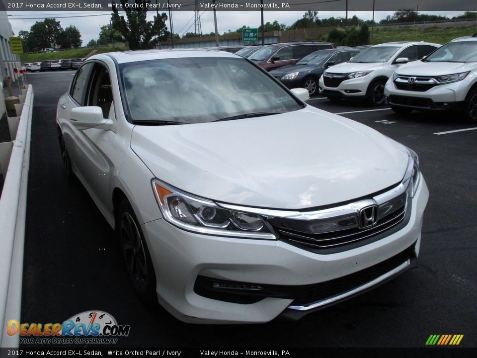2017 Honda Accord EX-L Sedan White Orchid Pearl / Ivory Photo #7