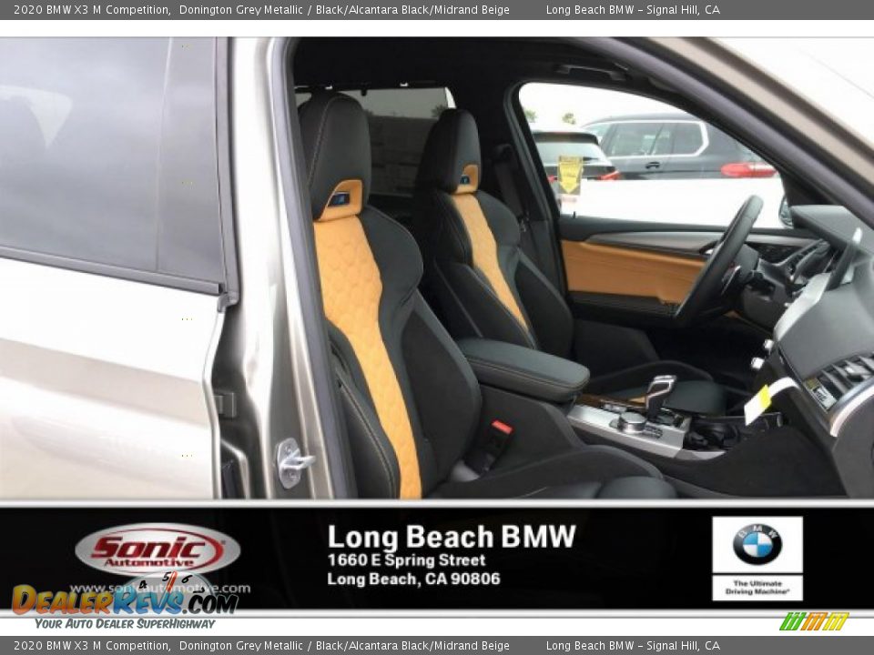 2020 BMW X3 M Competition Donington Grey Metallic / Black/Alcantara Black/Midrand Beige Photo #7