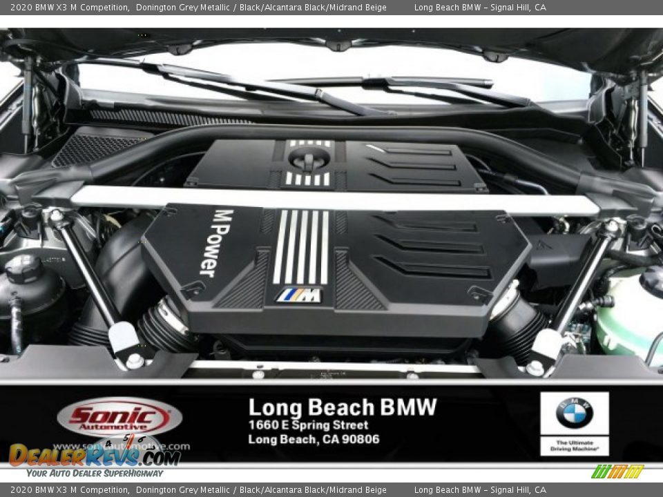 2020 BMW X3 M Competition Donington Grey Metallic / Black/Alcantara Black/Midrand Beige Photo #8