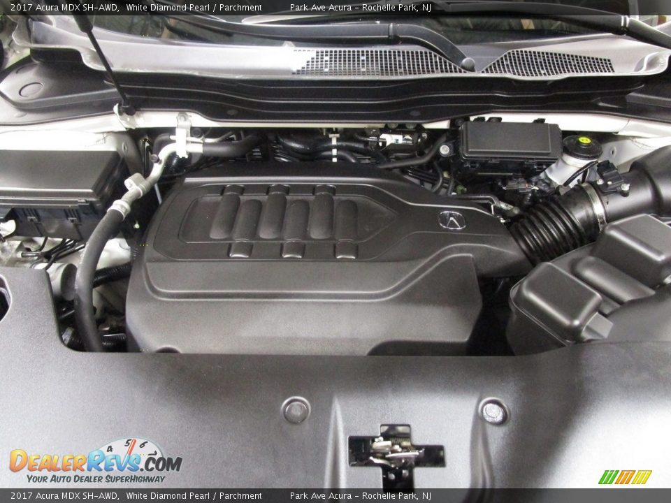 2017 Acura MDX SH-AWD White Diamond Pearl / Parchment Photo #34