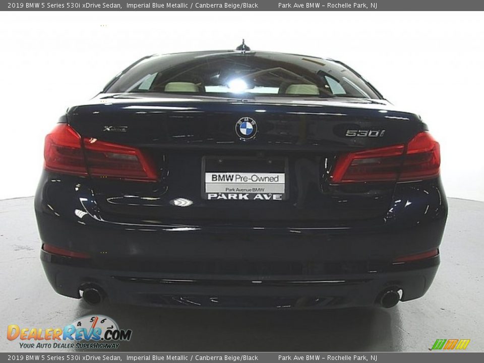 2019 BMW 5 Series 530i xDrive Sedan Imperial Blue Metallic / Canberra Beige/Black Photo #3