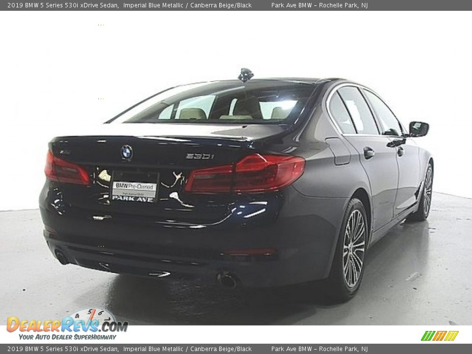 2019 BMW 5 Series 530i xDrive Sedan Imperial Blue Metallic / Canberra Beige/Black Photo #4