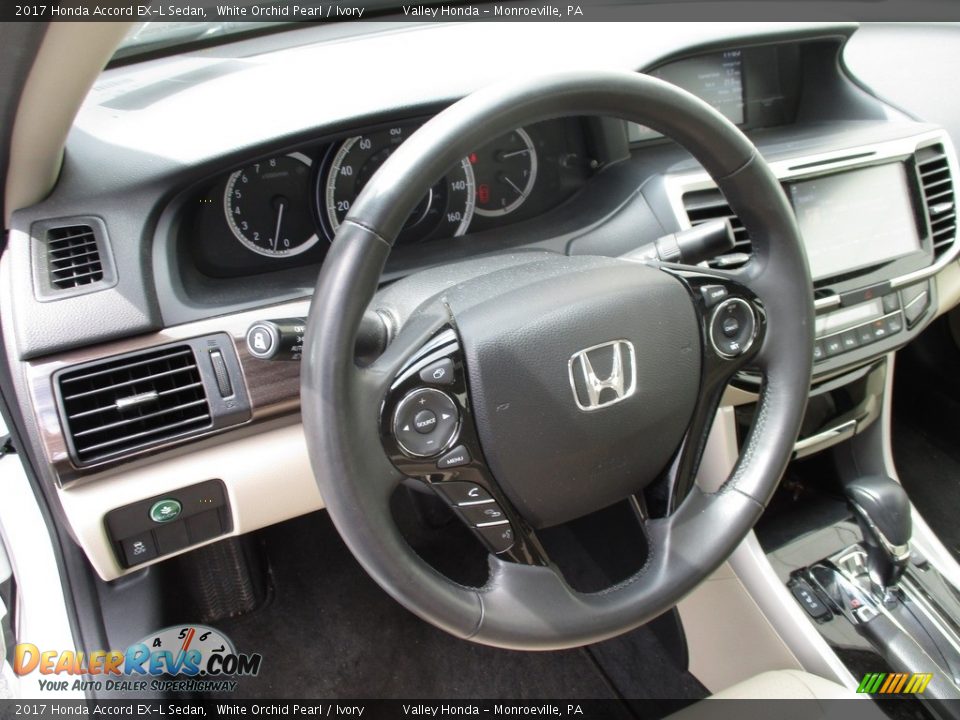 2017 Honda Accord EX-L Sedan White Orchid Pearl / Ivory Photo #14