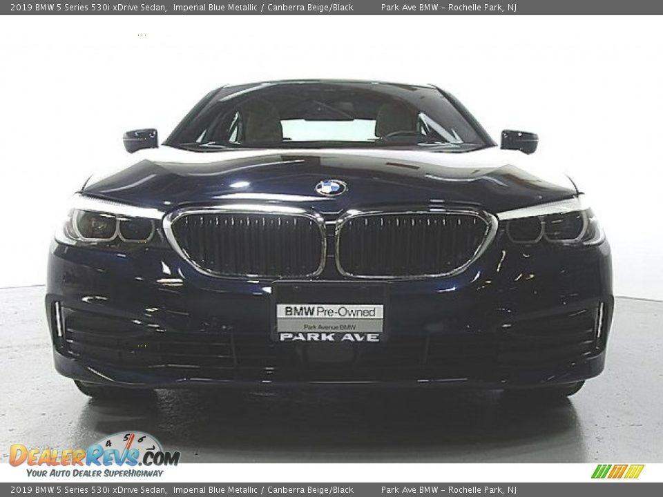 2019 BMW 5 Series 530i xDrive Sedan Imperial Blue Metallic / Canberra Beige/Black Photo #6