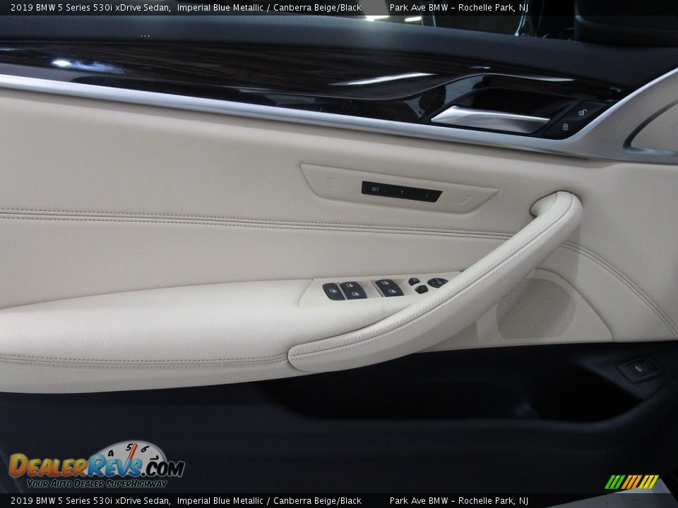 2019 BMW 5 Series 530i xDrive Sedan Imperial Blue Metallic / Canberra Beige/Black Photo #7