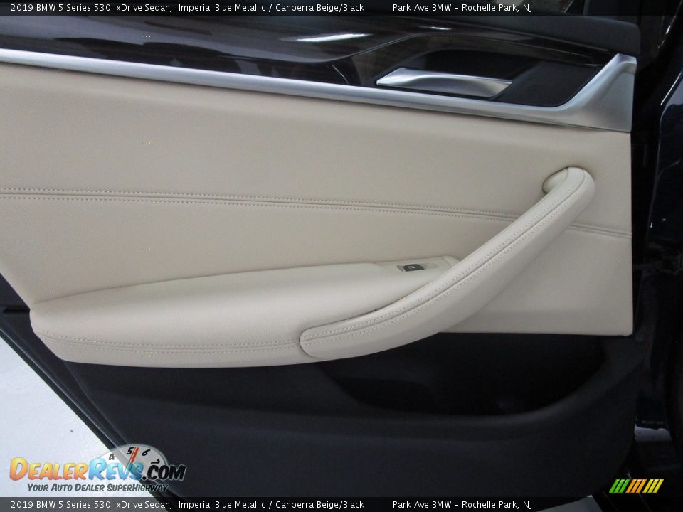 2019 BMW 5 Series 530i xDrive Sedan Imperial Blue Metallic / Canberra Beige/Black Photo #10