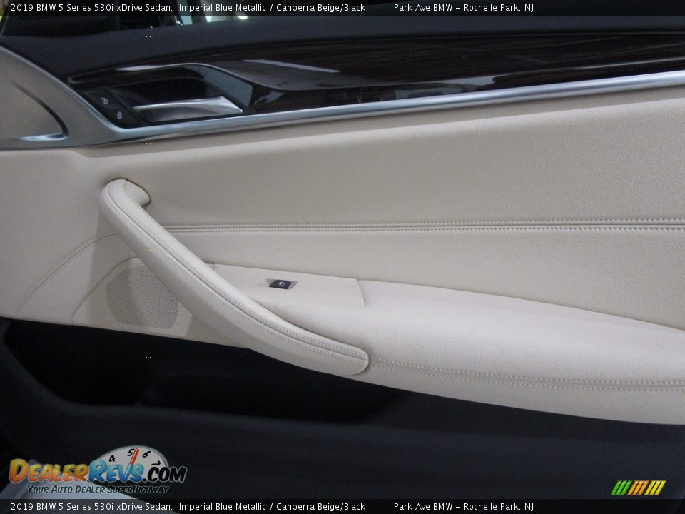 2019 BMW 5 Series 530i xDrive Sedan Imperial Blue Metallic / Canberra Beige/Black Photo #13