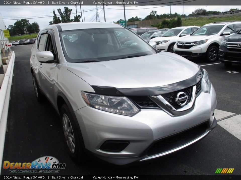 2014 Nissan Rogue SV AWD Brilliant Silver / Charcoal Photo #8