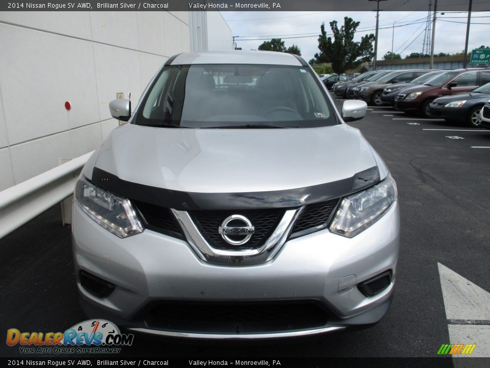 2014 Nissan Rogue SV AWD Brilliant Silver / Charcoal Photo #9