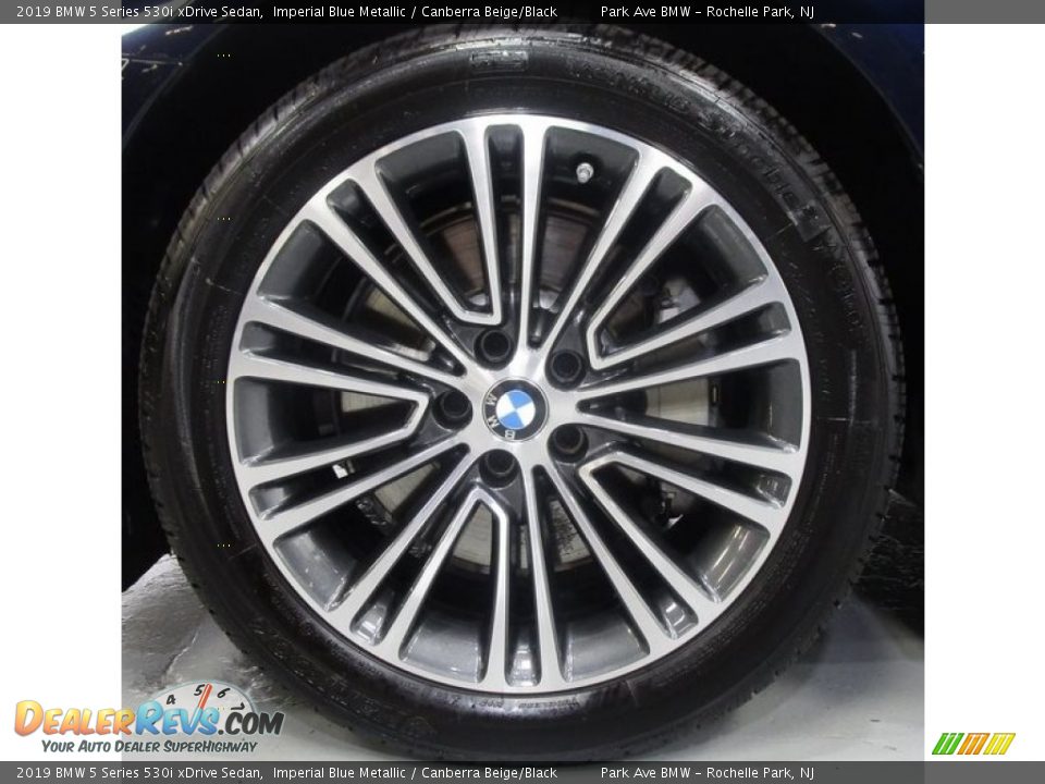 2019 BMW 5 Series 530i xDrive Sedan Imperial Blue Metallic / Canberra Beige/Black Photo #29