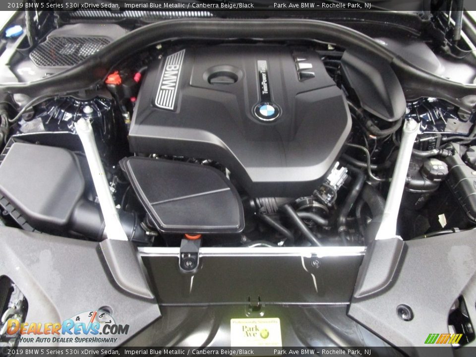 2019 BMW 5 Series 530i xDrive Sedan Imperial Blue Metallic / Canberra Beige/Black Photo #30