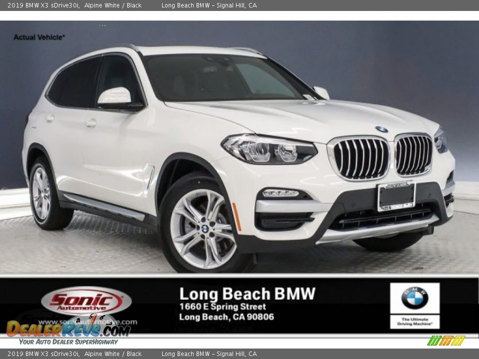 2019 BMW X3 sDrive30i Alpine White / Black Photo #1