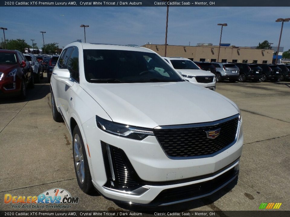 2020 Cadillac XT6 Premium Luxury AWD Crystal White Tricoat / Dark Auburn Photo #1